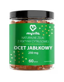 Naturalne żelki z pektyny cukrowej ocet jabłkowy 250 mg 60 szt | MyVita