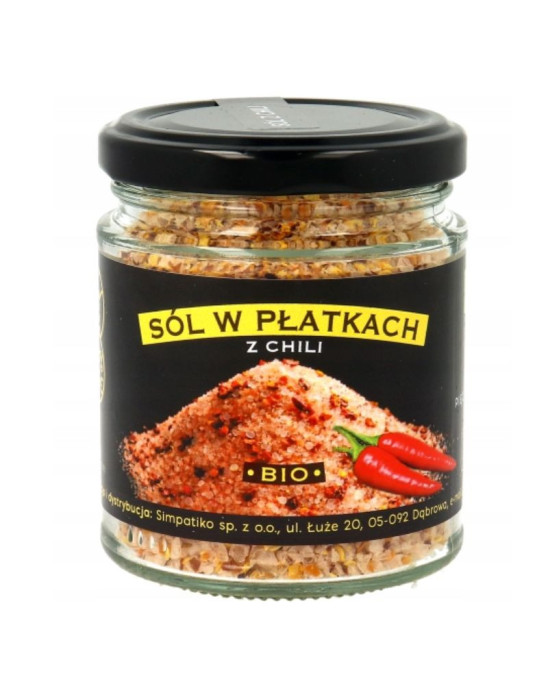 Bio sól w płatkach z chili 85 g | Pięć Przemian