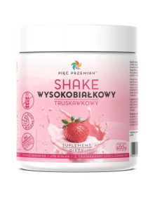 Shake wysokobiałkowy truskawkowy 400 g | Pięć Przemian