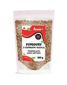 Pomidory z czosnkiem i bazylią 100 g | Fivio