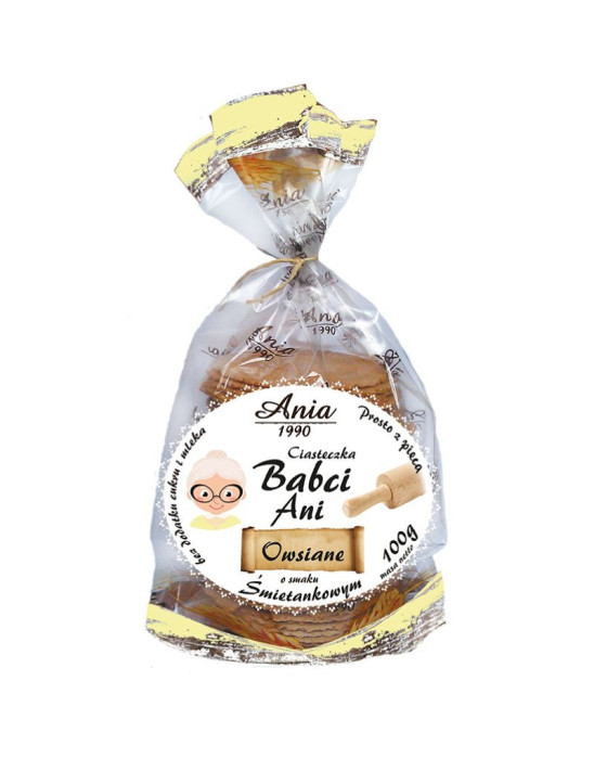 Ciasteczka Babci Ani owsiane, śmietankowe 100 g | Ania 1990