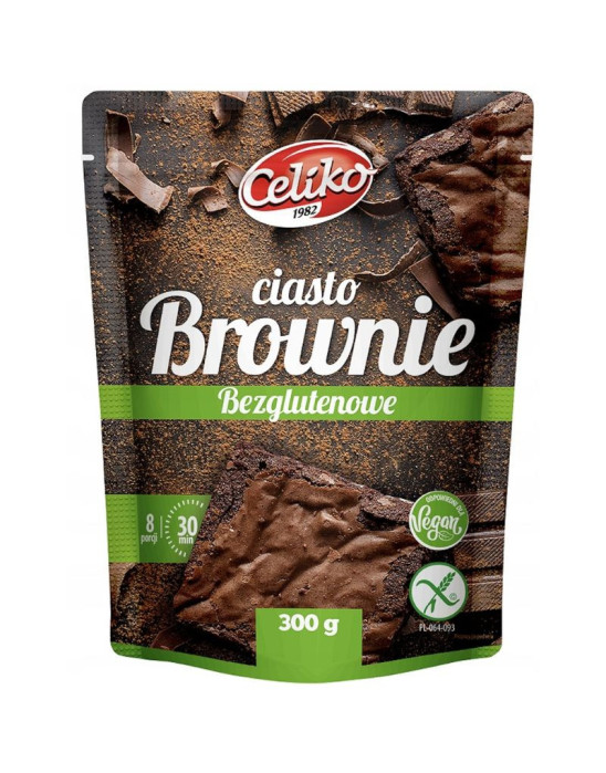 Koncentrat ciasta bezglutenowego w proszku Brownie 300 g | Celiko