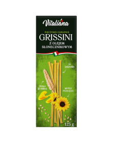 Paluszki chlebowe grissini z olejem słonecznikowym 125 g | Vitaliana