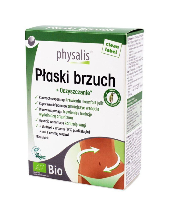 Płaski brzuch + oczyszczenie 45 tabl | Physalis
