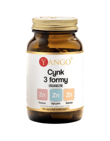 Cynk 3 formy pilkolinian, diglicynian, glukonian 90 kaps | Yango