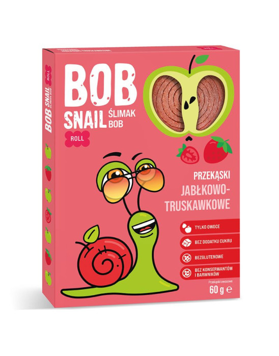 Przekąska jabłkowo-truskawkowa 60 g | Bob Snail