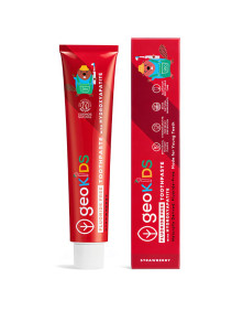 Pasta do zębów dla dzieci truskawkowa bez fluoru 75 ml | Geokids