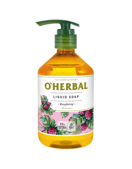 Mydło w płynie malinowe 500 ml | O'Herbal