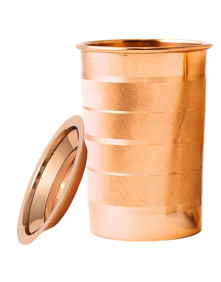 Kubek miedziany z przykrywką 350 ml | Sattva
