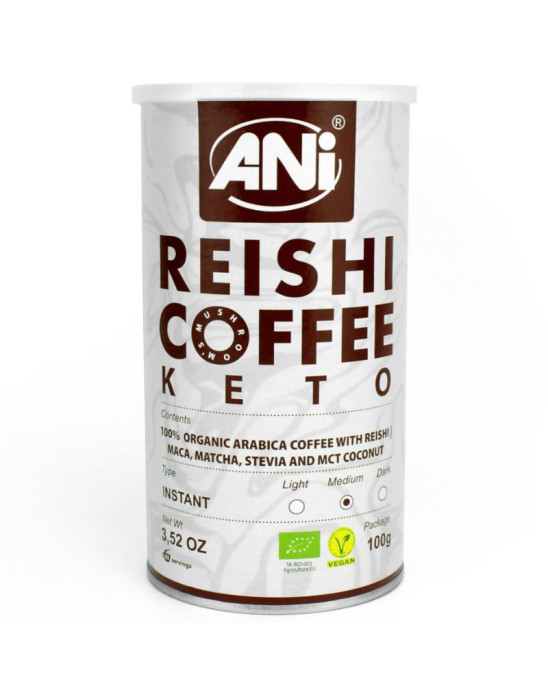 Bio kawa rozpuszczalna arabica z grzybami reishi 100 g | ANI