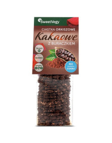 Ciastka orkiszowe kakaowe z buraczkiem bez dodatku cukru 100 g | SweetVegy
