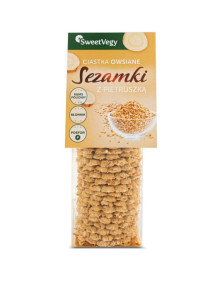 Ciastka owsiane sezamki z pietruszką bez dodatku cukru 100 g | SweetVegy