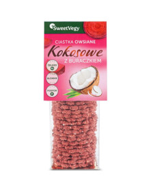 Ciastka owsiane kokosowe z buraczkiem bez dodatku cukru 100 g | SweetVegy