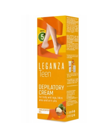 Krem do depilacji dla młodzieży i skóry wrażliwej z olejem macadamia 125 ml | Leganza