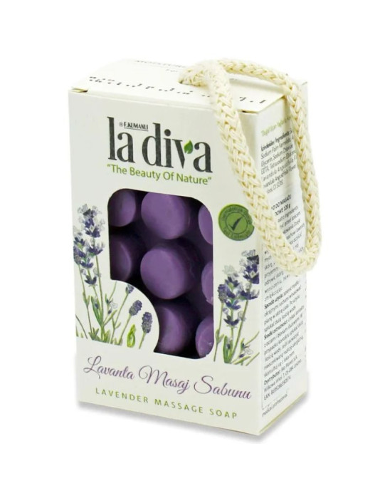 Mydło naturalne w kostce do masażu lawenda 120 g | La Diva