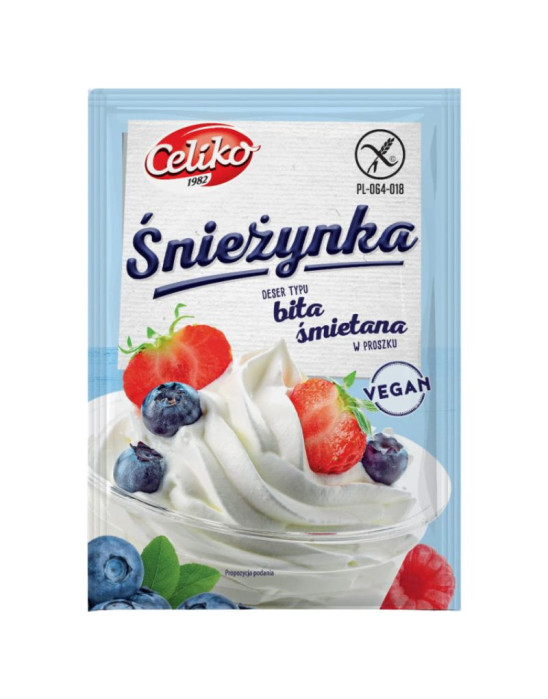 Śnieżynka deser bita śmietana w proszku vegan 50 g | Celiko
