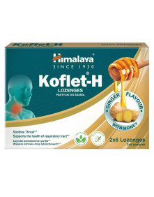 Koflet-H pastylki do ssania o smaku imbirowym 12 szt | Himalaya