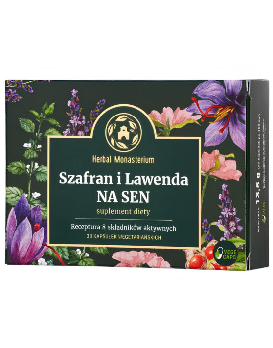 Szafran i lawenda na sen 30 kaps vege | Herbal Monasterium