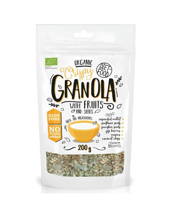Granola z owocami i nasionami 200 g | Diet-Food