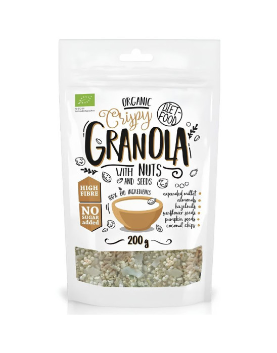 Granola z orzechami i nasionami 200 g | Diet-Food