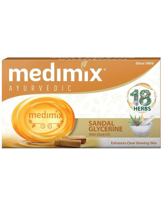 Mydło sandałowo-glicerynowe z 18 ziołami 75 g | Medimix