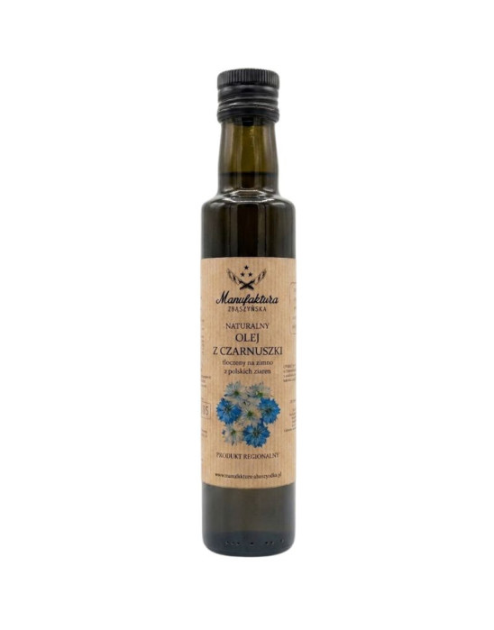 Olej z czarnuszki tłoczony na zimno 250 ml | Manufaktura Zbąszyńska