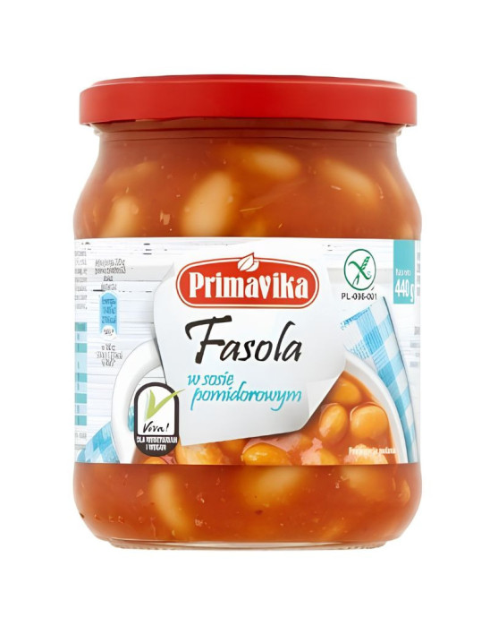 Fasola w sosie pomidorowym 440 g | Primavika