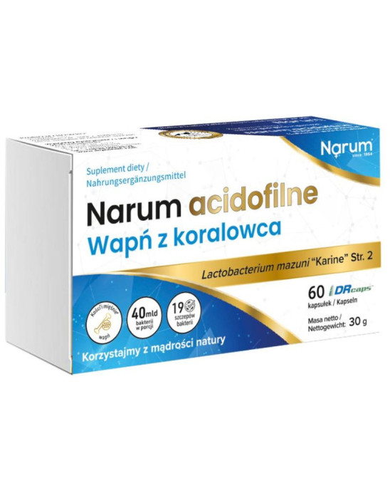 Wapń z koralowca 60 kaps | Narum Acidofilne