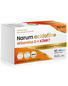 Witamina D + K2MK7 60 kaps | Narum Acidofilne