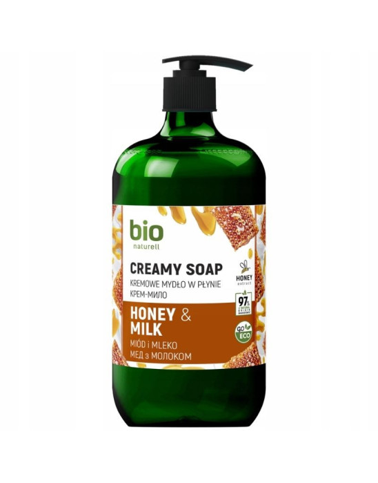 Kremowe mydło w płynie miód i mleko 946 ml | Bio Naturell