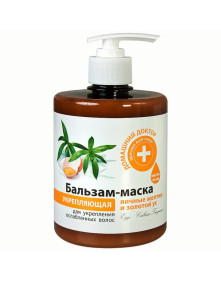Balsam maska do włosów żółtko jaj i złoty wąs - wzmacniająca włosy 500 ml | Elfa Domowy Doktor