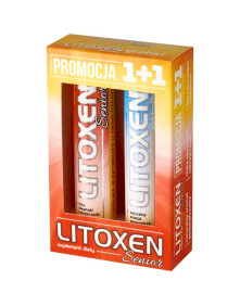 Zestaw 1+1 elektrolity dla seniora, smak pomarańczowy 2x20 tabl | LITOXEN