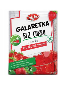 Galaretka bez cukru o smaku truskawkowym 14 g | Celiko