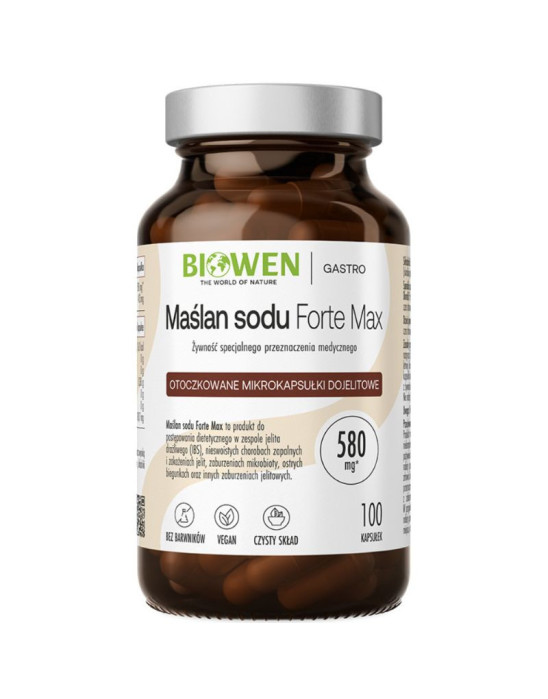 Maślan sodu forte max 100 kaps | Biowen