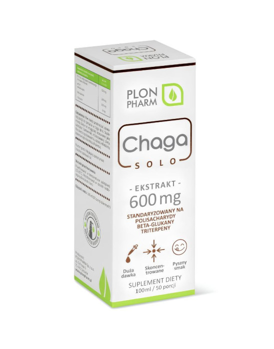 Chaga solo ekstrakt 600 mg 100 ml | Plon Pharm