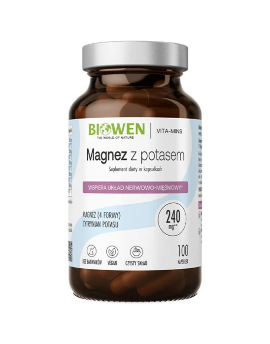Magnez z potasem 100 kaps | Biowen