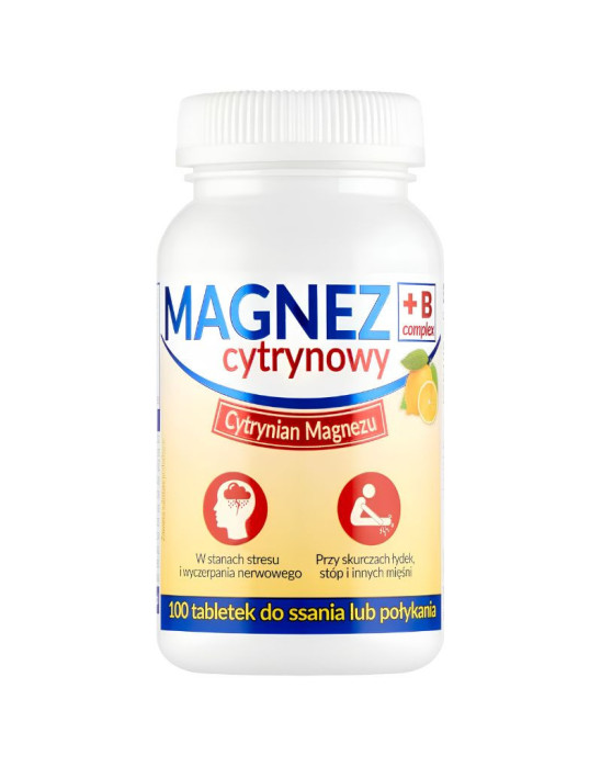 Magnez + B complex do ssania lub połykania 100 tabl | Uniphar