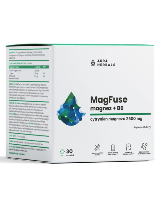 MagFuse - magnez + B6 30 saszetek | Aura Herbals